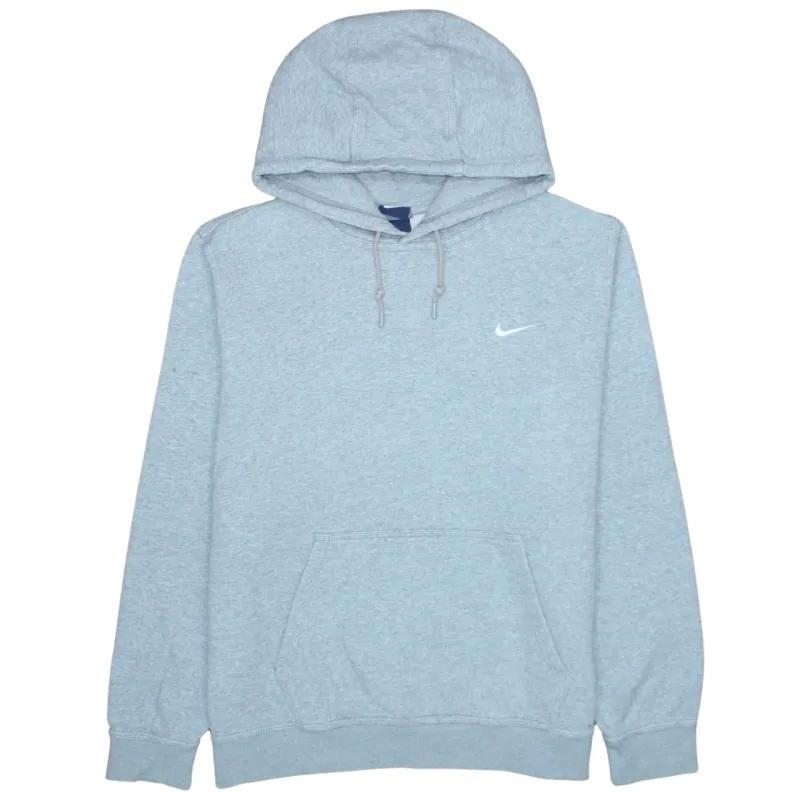 Nike Light Grey Hoodie Women's XLarge Embroidered Swoosh Drawstring Pullover Sweatshirt made by Nike