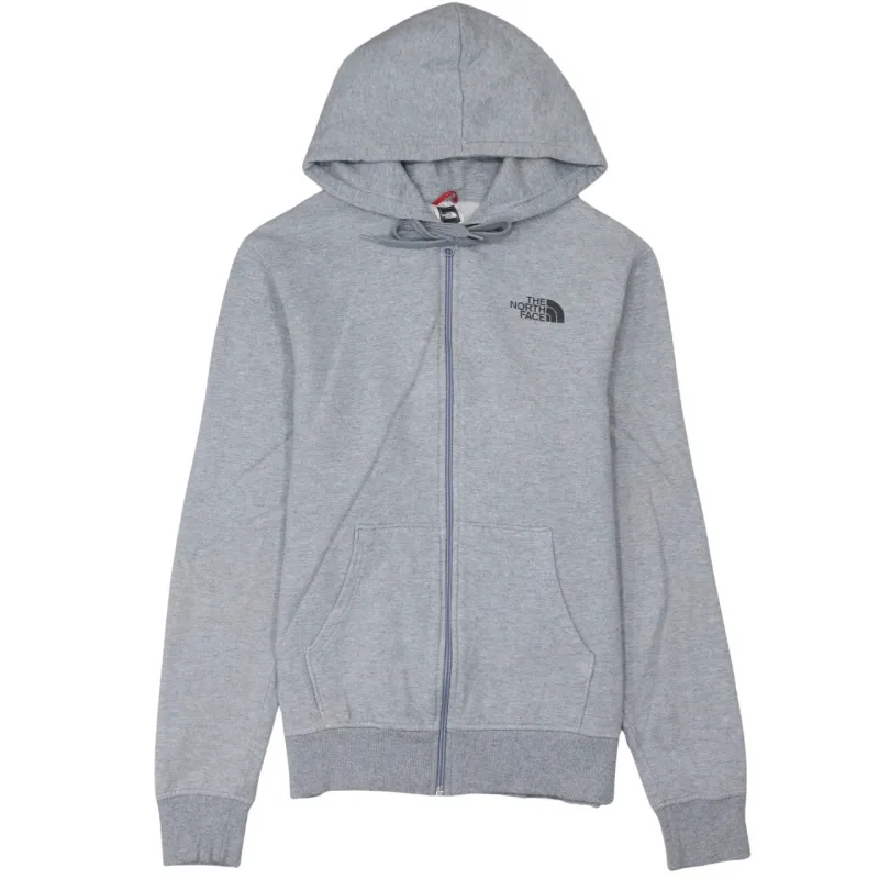 The North Face Grey Zip Hoodie Men's Small Printed Logo Split Pockets Sweatshirt sold by Vintage Club