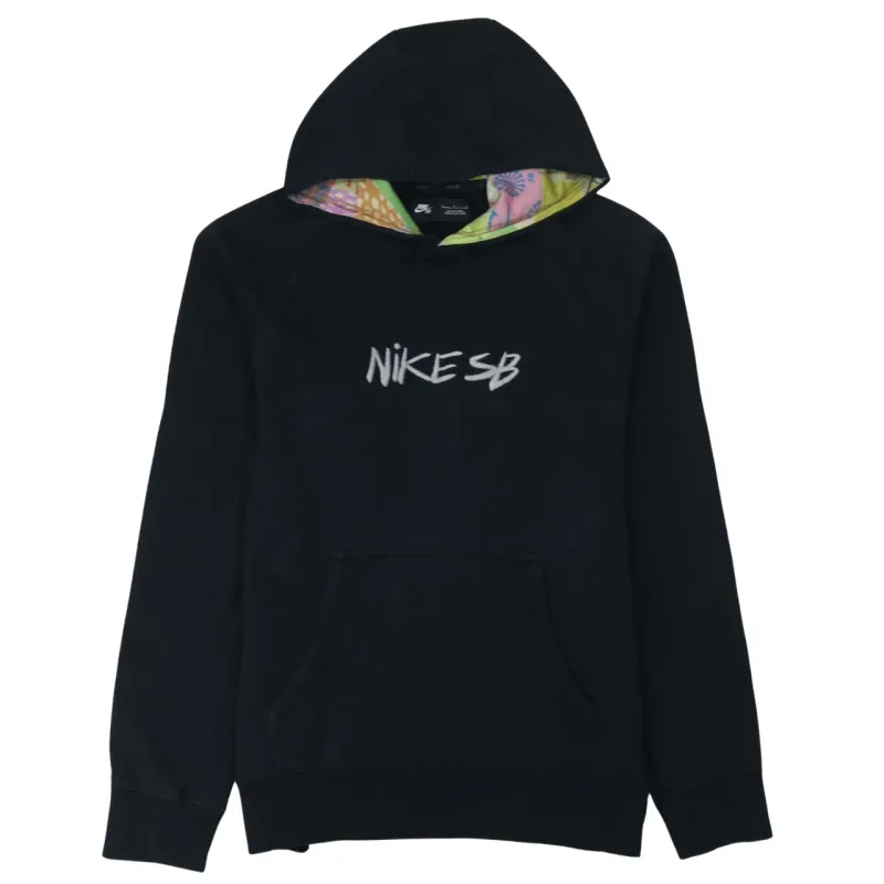Nike Black Hoodie Women’s Large Nike SB Printed Logo Lined Hood Pullover Sweatshirt sold by Vintage Club