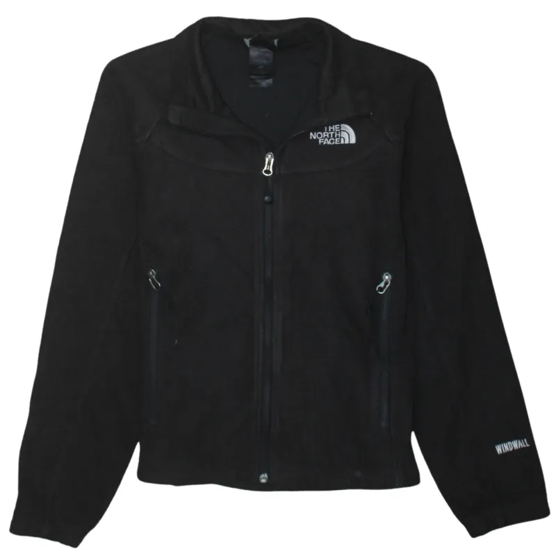 The North Face Black WindWall Fleece Jacket Women’s Small Embroidered Logo Zip Pockets Outerwear made by Vintage Club