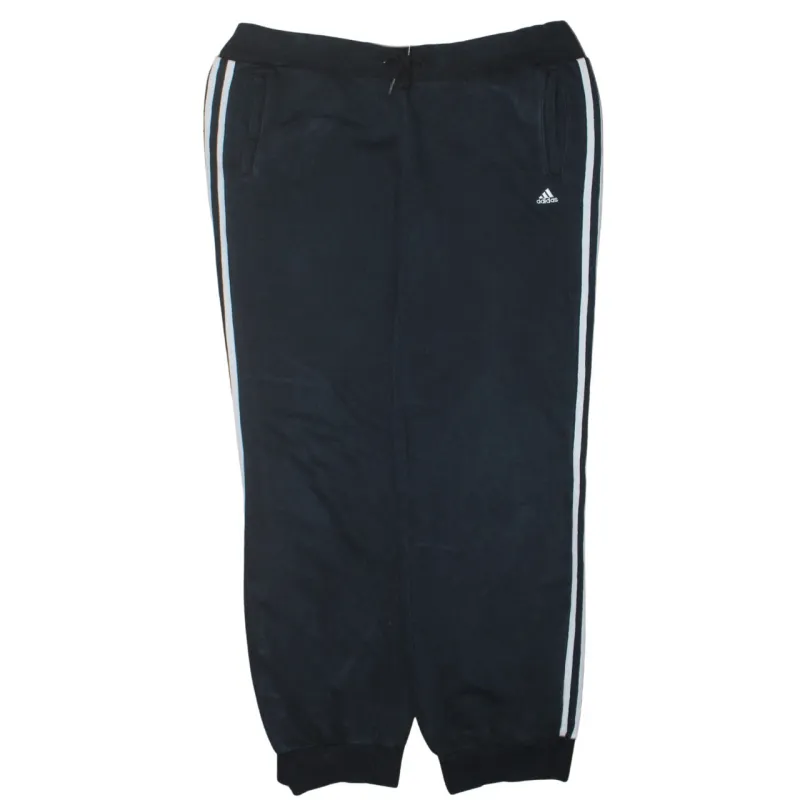 Adidas Black Joggers Women’s Medium Three Stripe Cuffs Small Embroidered Logo Sweatpants sold by Vintage Club