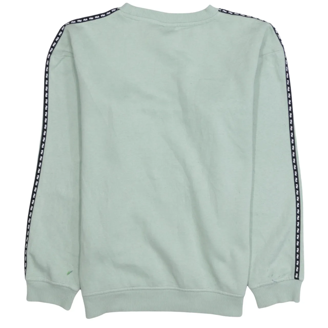 Fila Mint Green Sweatshirt Women's Large Embroidered Logo Tape Trim Crewneck Pullover sold by Vintage Club product image thumbnail 2