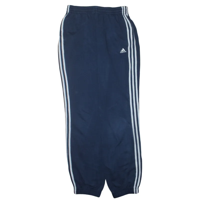 Adidas Navy Blue Joggers Women’s XXLarge Three Stripe Fleece Elasticated Cuffs Track Pants made by Adidas