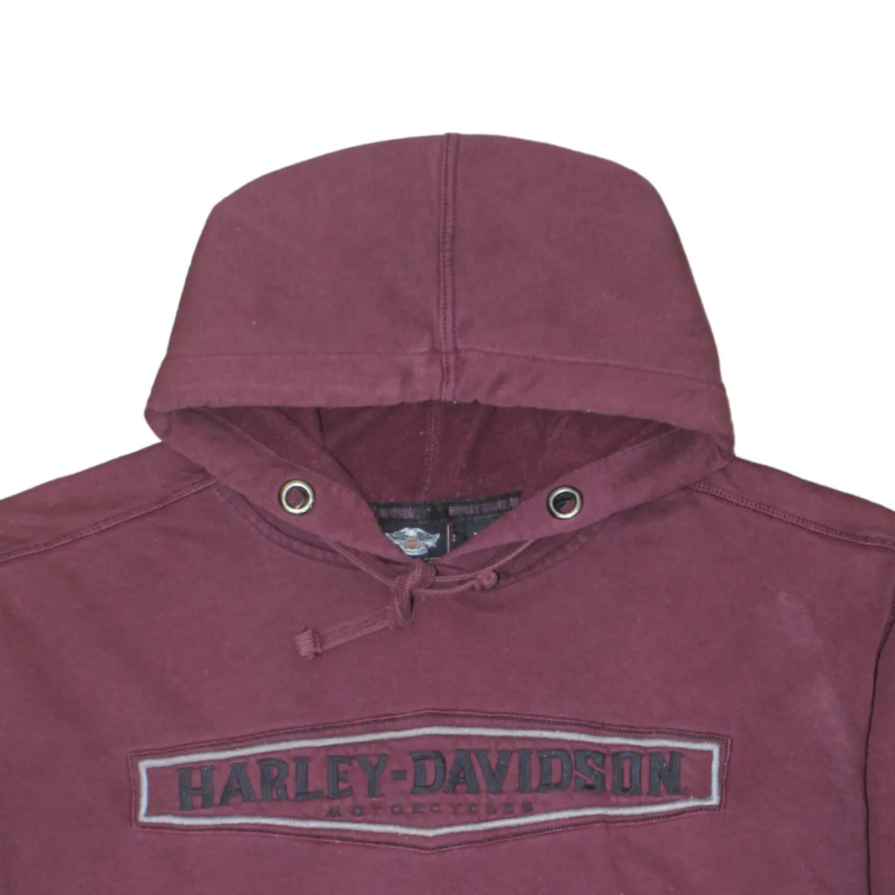 Harley Davidson Burgundy Red Hoodie Women’s XXXLarge Embroidered Logo Front Pocket Pullover Sweatshirt sold by Vintage Club product image thumbnail 3