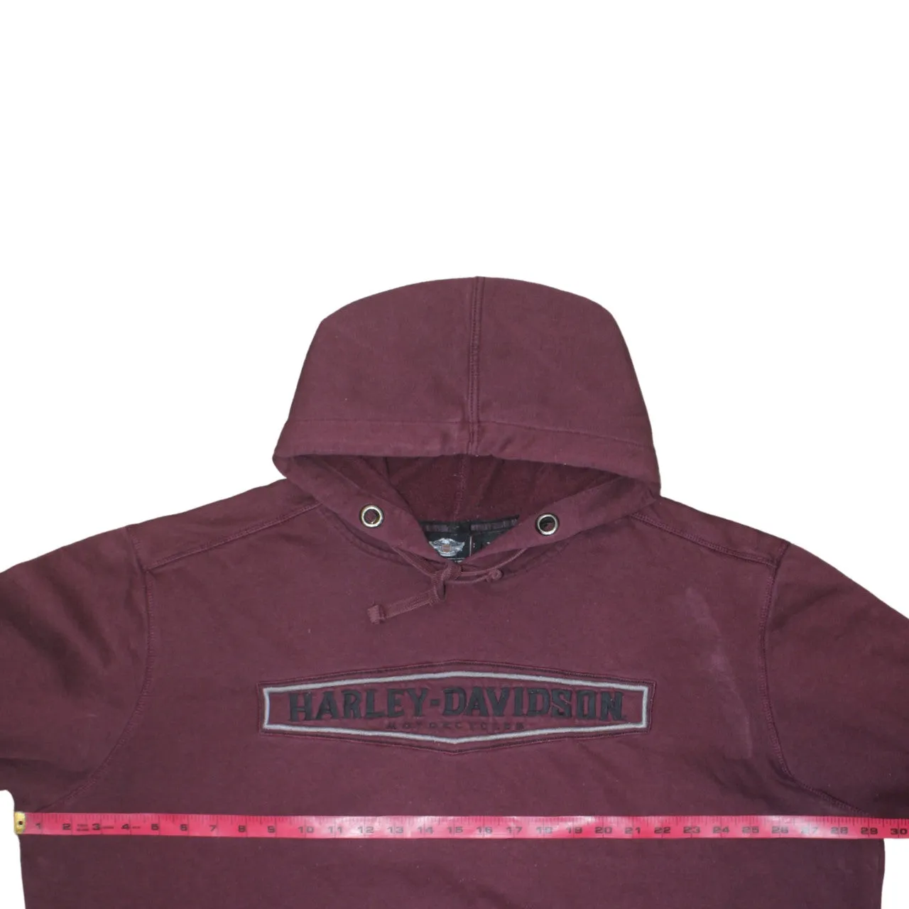 Harley Davidson Burgundy Red Hoodie Women’s XXXLarge Embroidered Logo Front Pocket Pullover Sweatshirt sold by Vintage Club product image thumbnail 5