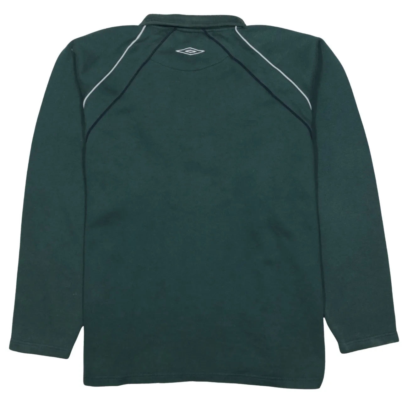 Umbro Dark Green Sweatshirt Men’s XXLarge Half Zip Embroidered Logo Piping Pullover Top sold by Vintage Club product image thumbnail 2
