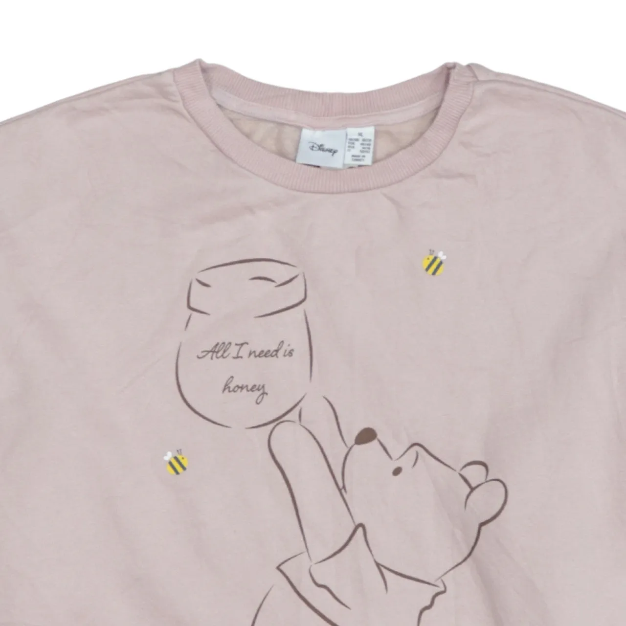 Disney Pink Winnie The Pooh Sweatshirt Women’s XLarge Printed Graphic Fleece Pullover Top sold by Vintage Club product image thumbnail 3