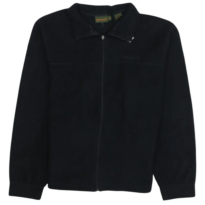 Timberland Black Fleece Jacket Men's XLarge Full Zip Embroidered Logo Outdoor Top made by Timberland