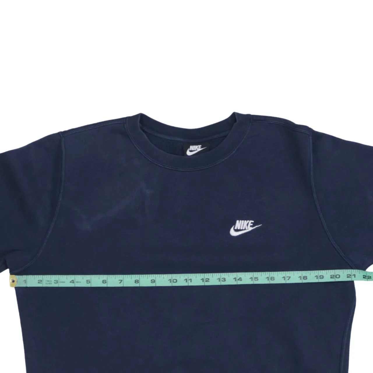 Nike Navy Blue Sweatshirt Men's Small Embroidered Swoosh Logo Crewneck Pullover Jumper sold by Vintage Club product image thumbnail 5