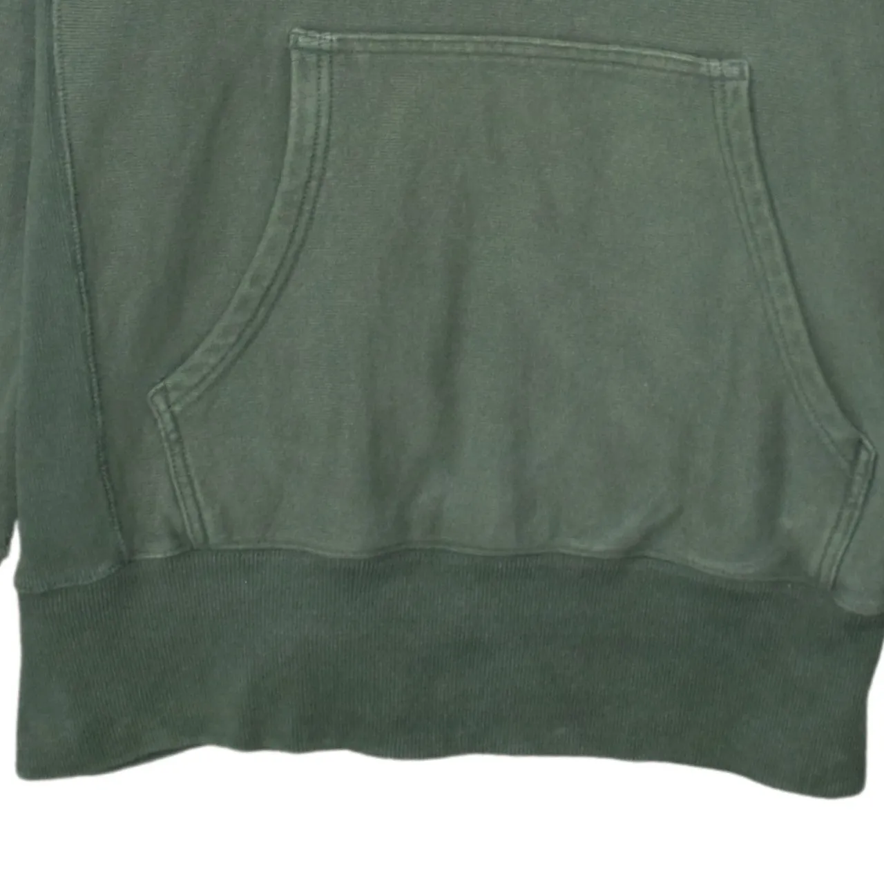 Champion Khaki Green Hoodie Women's Large Embroidered Script Logo Front Pocket Pullover Sweatshirt sold by Vintage Club product image thumbnail 4