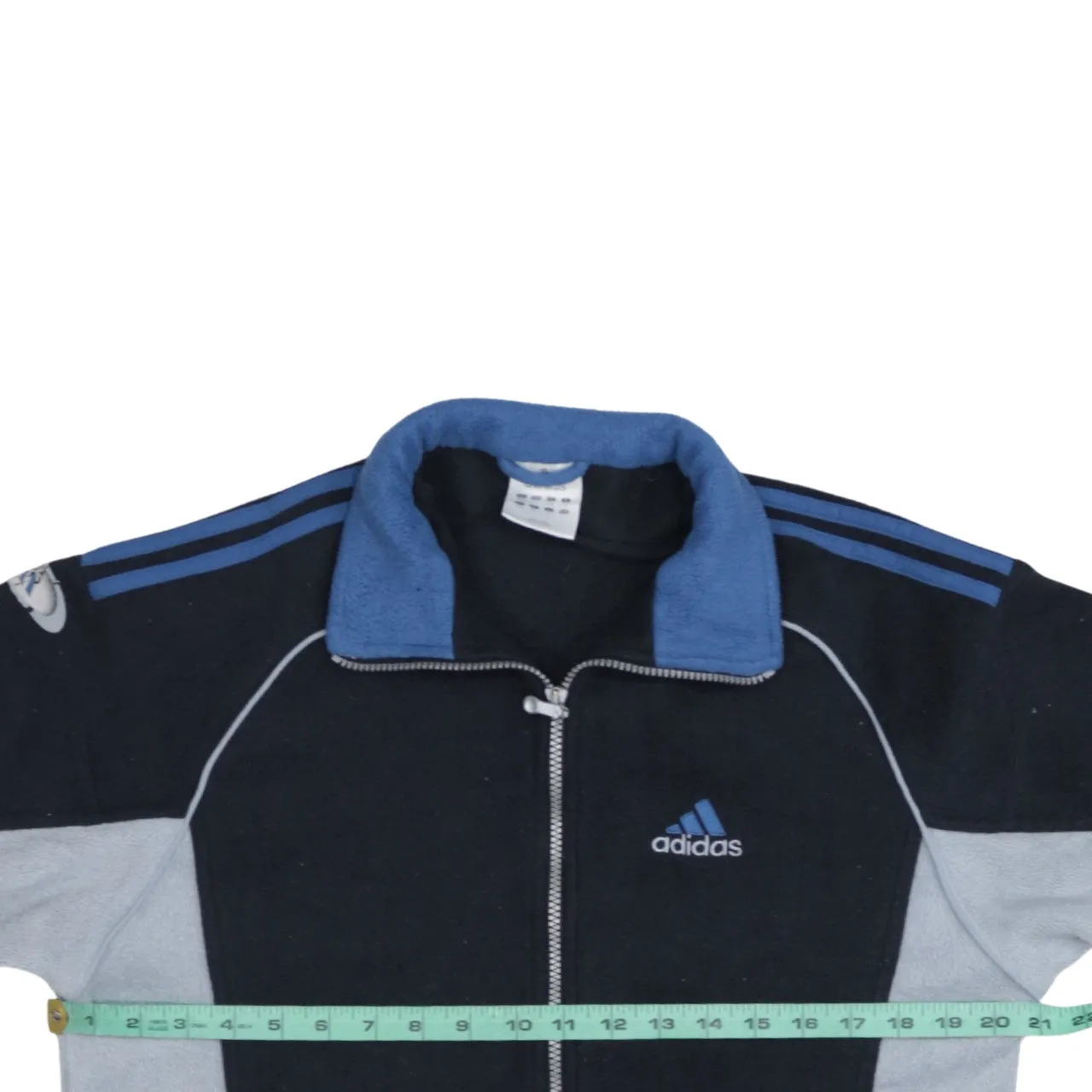 Adidas Black Fleece Jacket Men’s Medium Full Zip Embroidered Logo Three Stripe Track Top sold by Vintage Club product image thumbnail 5