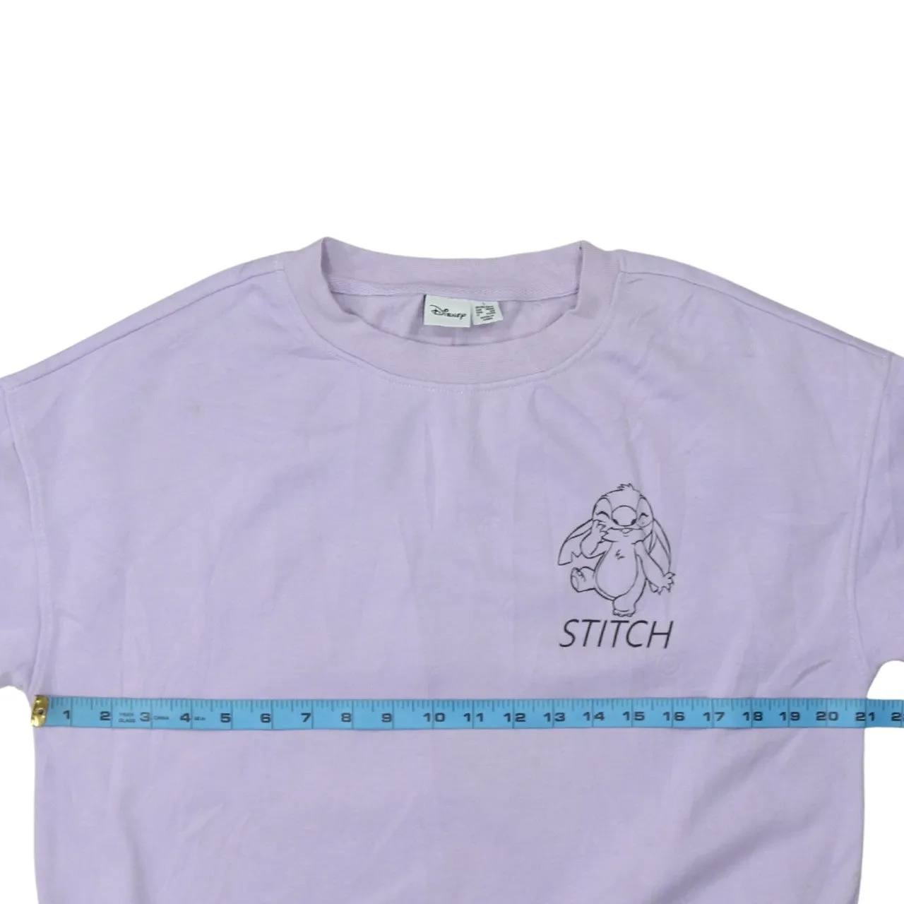 Disney Lilac Purple Sweatshirt Women's Small Stitch Printed Graphic Crewneck Pullover Top sold by Vintage Club product image thumbnail 5