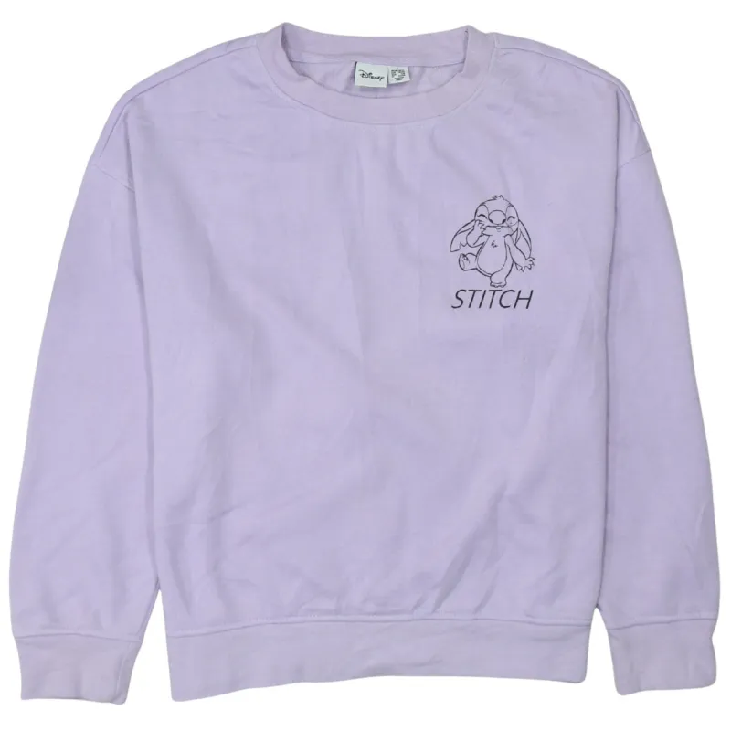 Disney Lilac Purple Sweatshirt Women's Small Stitch Printed Graphic Crewneck Pullover Top sold by Vintage Club