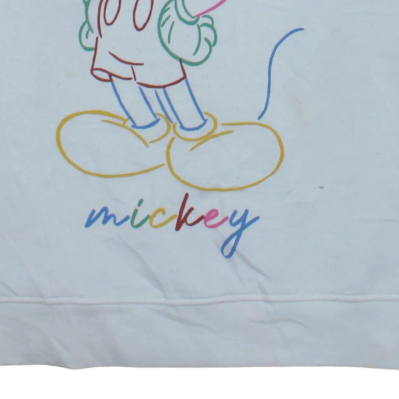 Disney White Sweatshirt Women’s Small Printed Mickey Graphic Crewneck Pullover Top sold by Vintage Club product image thumbnail 4