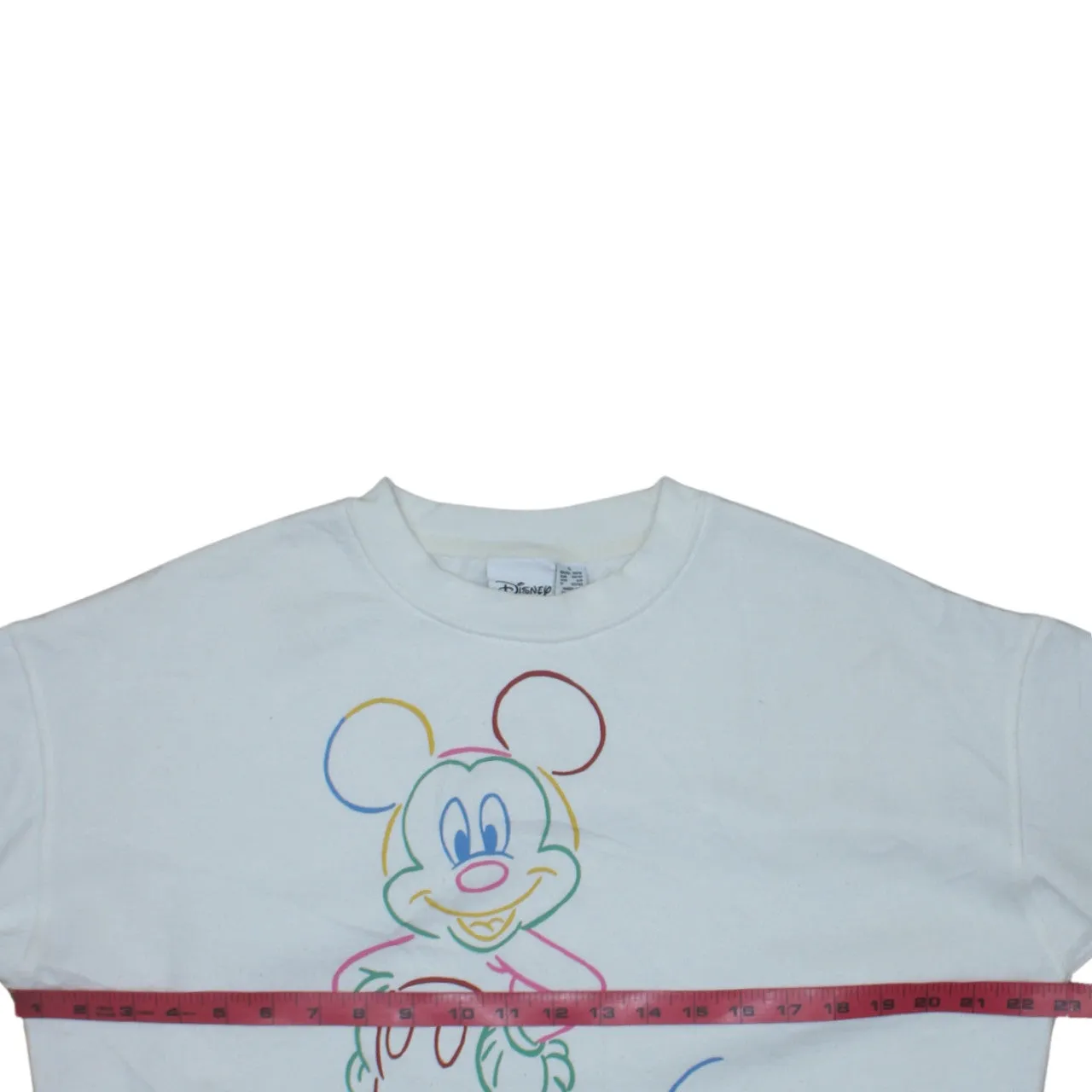 Disney White Sweatshirt Women’s Small Printed Mickey Graphic Crewneck Pullover Top sold by Vintage Club product image thumbnail 5