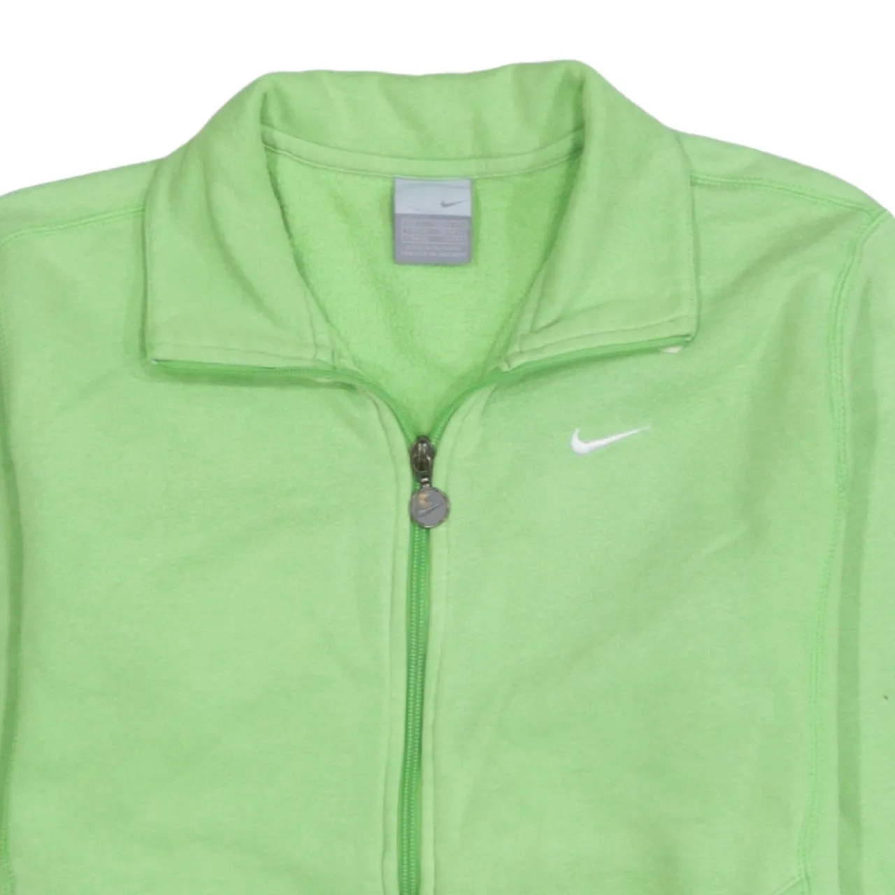 Nike Light Green Full Zip Sweatshirt Women's Large Embroidered Swoosh Funnel Neck Jacket Top sold by Vintage Club product image thumbnail 3