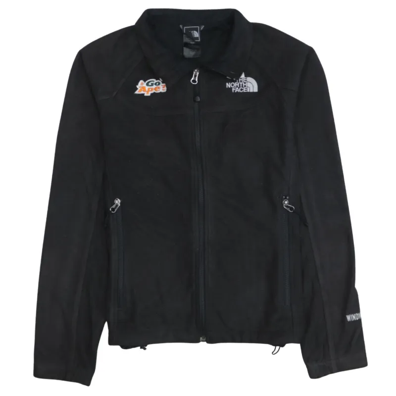 The North Face Black Fleece Jacket Women’s Medium Embroidered Logos Zip Pockets Softshell Top sold by Vintage Club