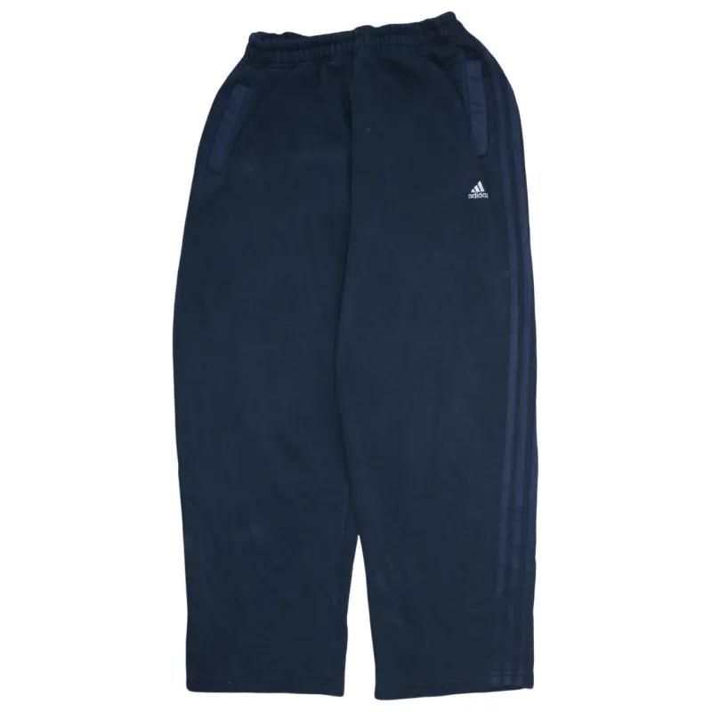 Adidas Navy Blue Joggers Men’s XLarge Fleece Elastic Waist Three Stripe Logo Track Pants sold by Vintage Club