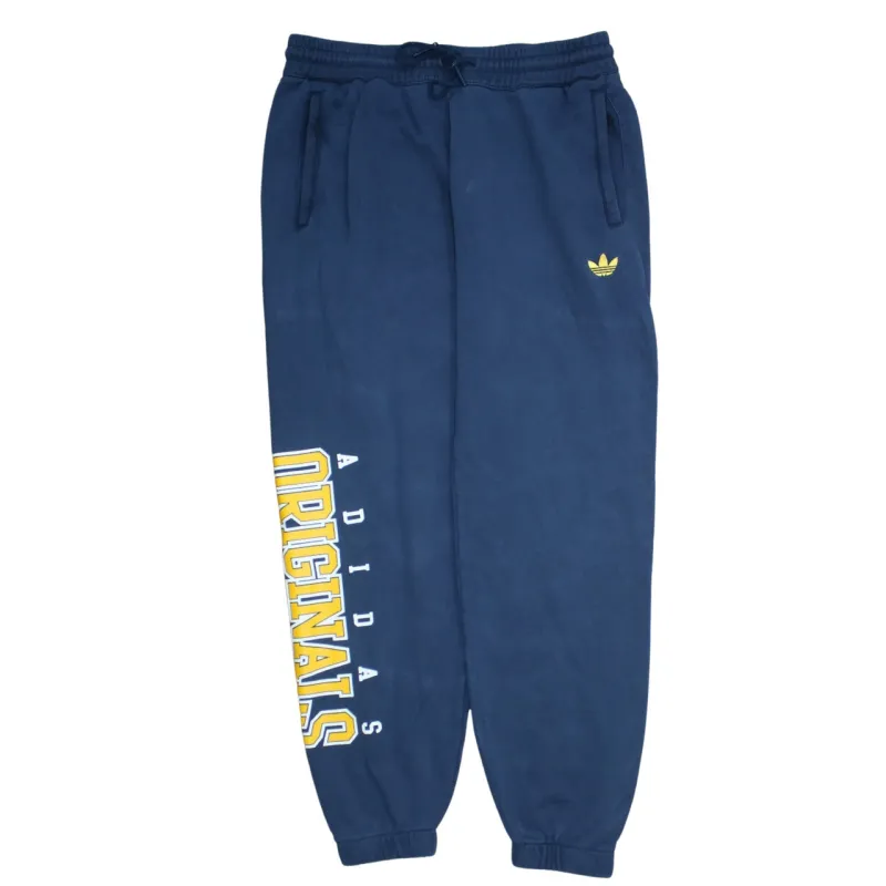 Adidas Navy Blue Joggers Men's Large Originals Printed Logo Elastic Cuffs Sweatpants sold by Vintage Club