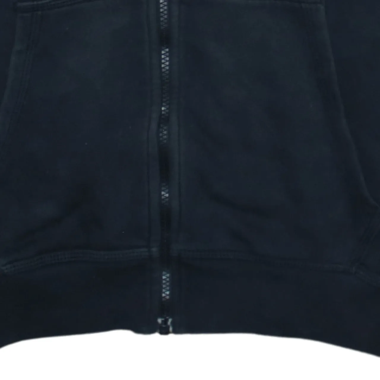 Nike Black Full Zip Hoodie Men's Medium Embroidered Swoosh Drawstring Hood Pockets Sweatshirt sold by Vintage Club product image thumbnail 4