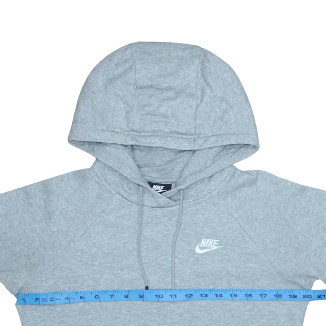 Nike Light Grey Hoodie Men’s XSmall Embroidered Swoosh Logo Pullover Sweatshirt sold by Vintage Club product image thumbnail 5