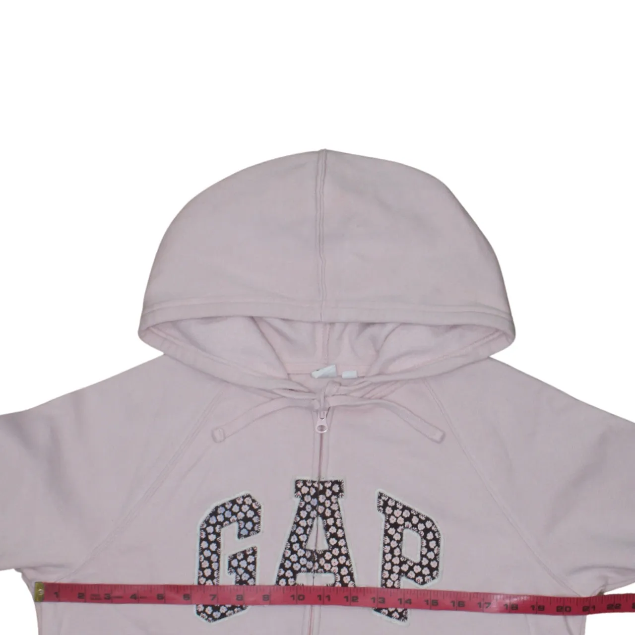 Gap Light Pink Zip Hoodie Women’s Medium Embroidered Logo Front Pockets Casual Sweatshirt sold by Vintage Club product image thumbnail 5