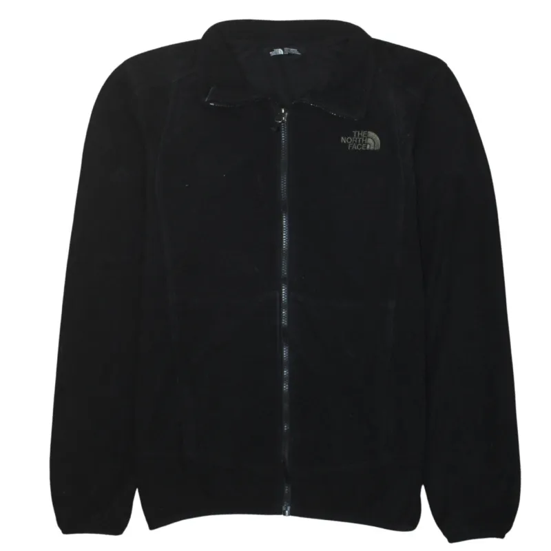 The North Face Black Fleece Jacket Men's Small Full Zip Embroidered Chest Logo Outerwear sold by Vintage Club