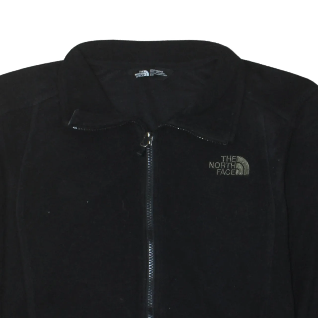 The North Face Black Fleece Jacket Men's Small Full Zip Embroidered Chest Logo Outerwear sold by Vintage Club product image thumbnail 3