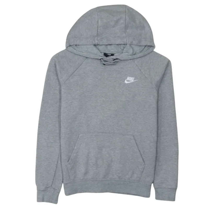 Nike Grey Pullover Hoodie Men’s XSmall Embroidered Swoosh Logo Front Pocket Sweatshirt sold by Vintage Club