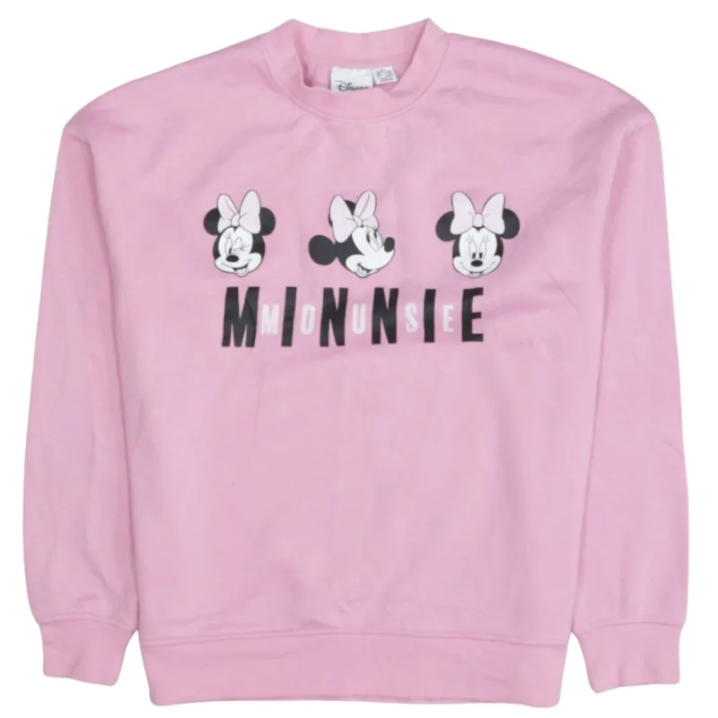Disney Pink Sweatshirt Women's XSmall Printed Minnie Mouse Graphic Crewneck Pullover Top sold by Vintage Club