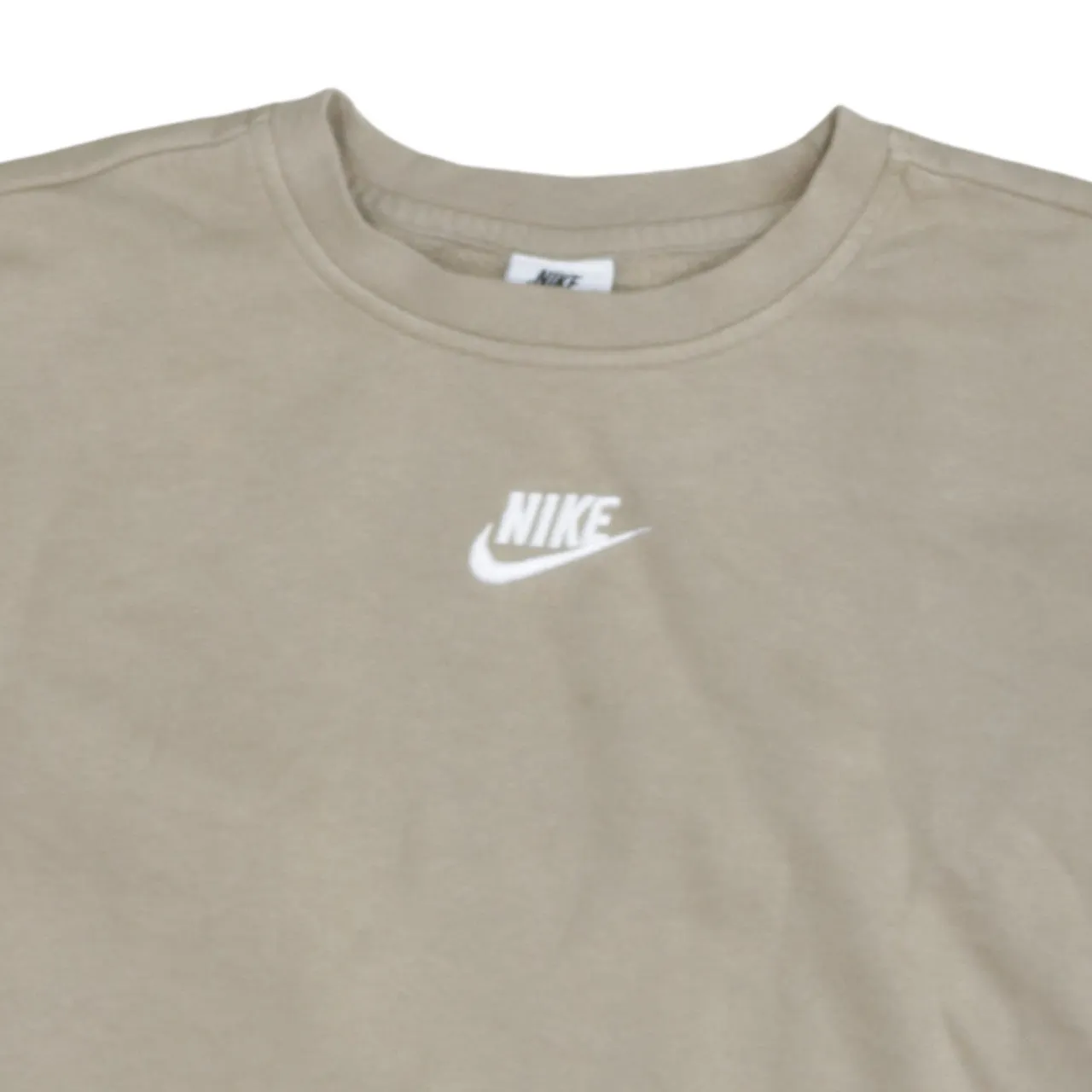 Nike Beige Cream Sweatshirt Women's Large Printed Swoosh Logo Crewneck Pullover Top sold by Vintage Club product image thumbnail 3