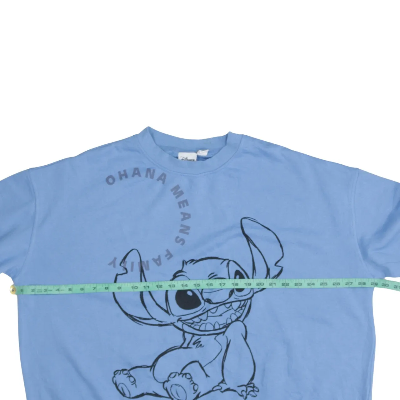 Disney Blue Sweatshirt Women’s 2XL Printed Stitch Ohana Means Family Pullover Top sold by Vintage Club product image thumbnail 5