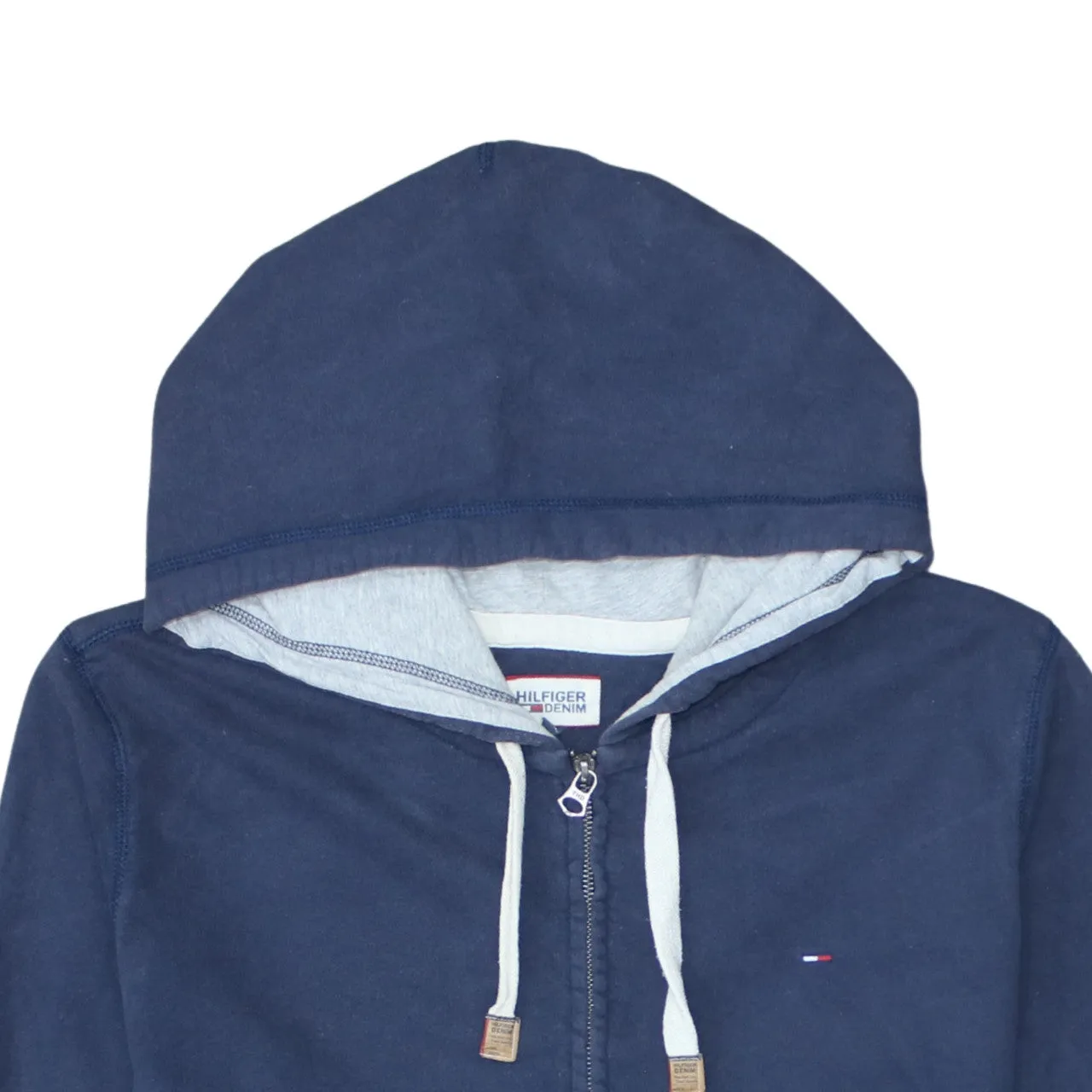 Tommy Hilfiger Navy Blue Zip Hoodie Women’s 2XL Embroidered Flag Logo Pockets Sweatshirt sold by Vintage Club product image thumbnail 3