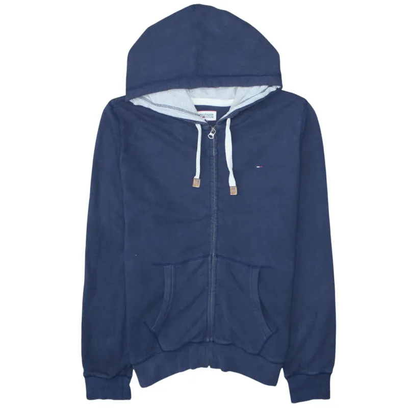 Tommy Hilfiger Navy Blue Zip Hoodie Women’s 2XL Embroidered Flag Logo Pockets Sweatshirt made by Tommy Hilfiger