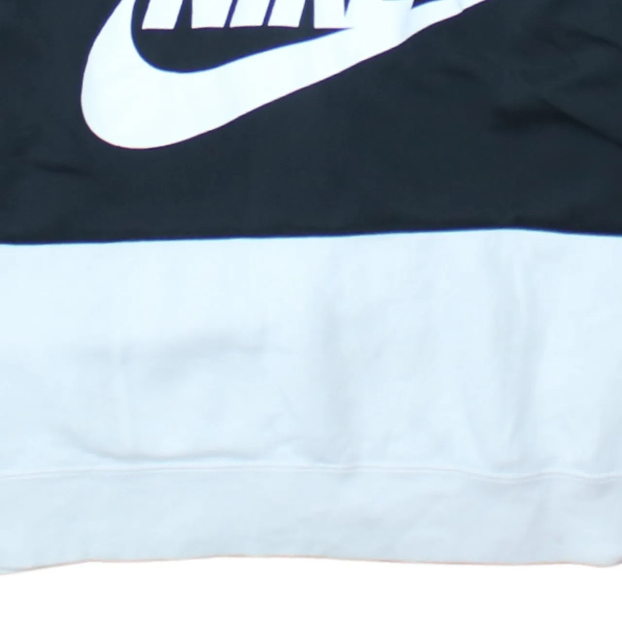 Nike Black White Hoodie Men's XLarge Printed Logo Front Pouch Colour Block Pullover Sweatshirt sold by Vintage Club product image thumbnail 4