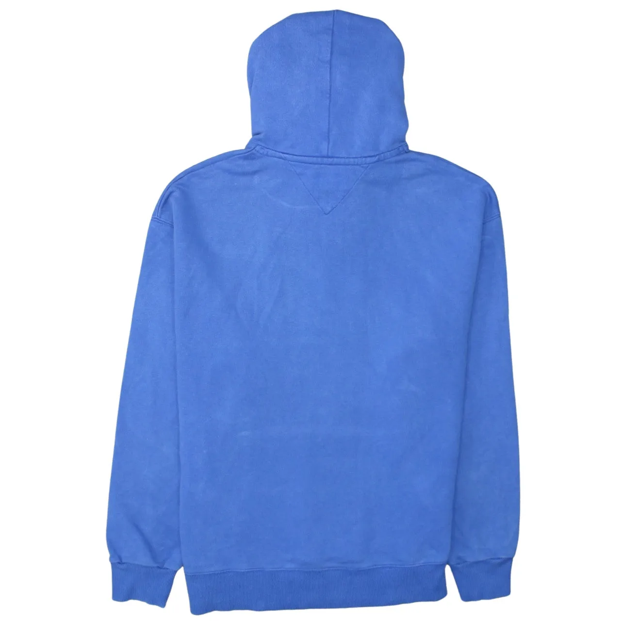 Tommy Jeans Blue Hoodie Men's Large Embroidered Script Logo Front Pocket Pullover Sweatshirt sold by Vintage Club product image thumbnail 2