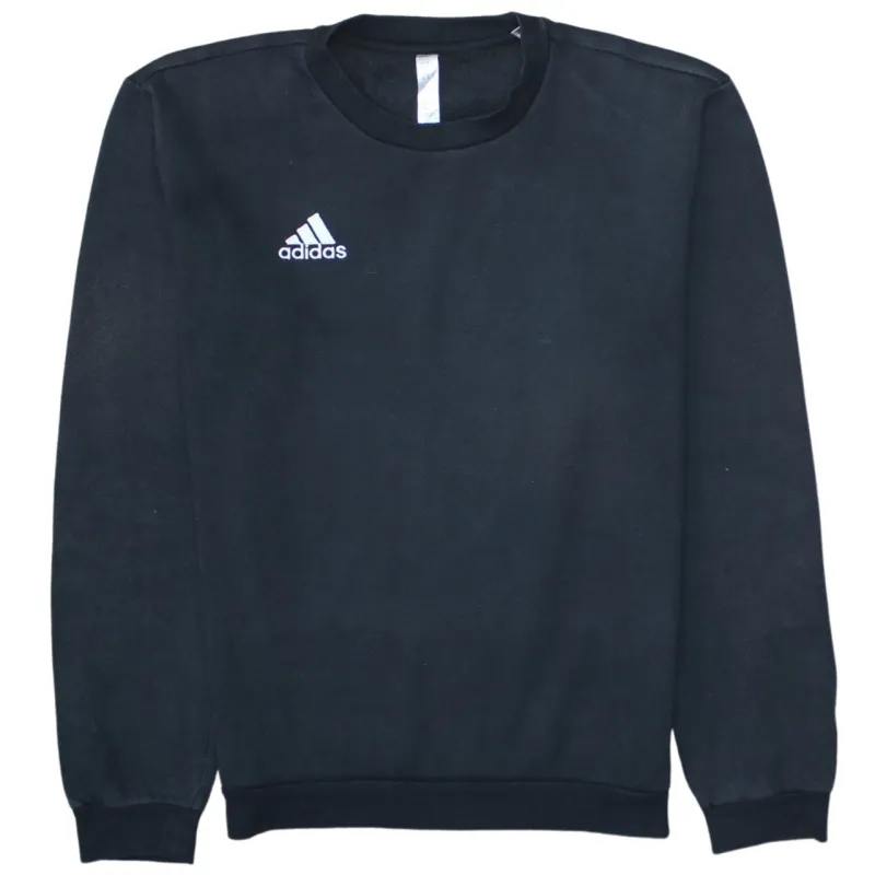 Adidas Black Sweatshirt Men’s XSmall Embroidered Chest Logo Crewneck Pullover Top made by Adidas