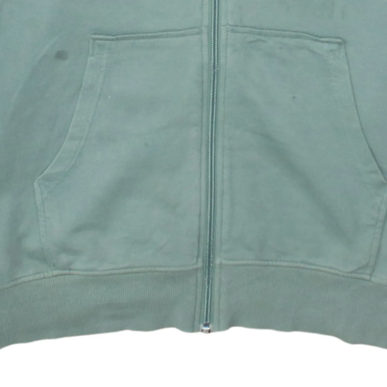 The North Face Sage Green Zip Hoodie Men's Large Embroidered Logo Drawstring Pockets Sweatshirt sold by Vintage Club product image thumbnail 4