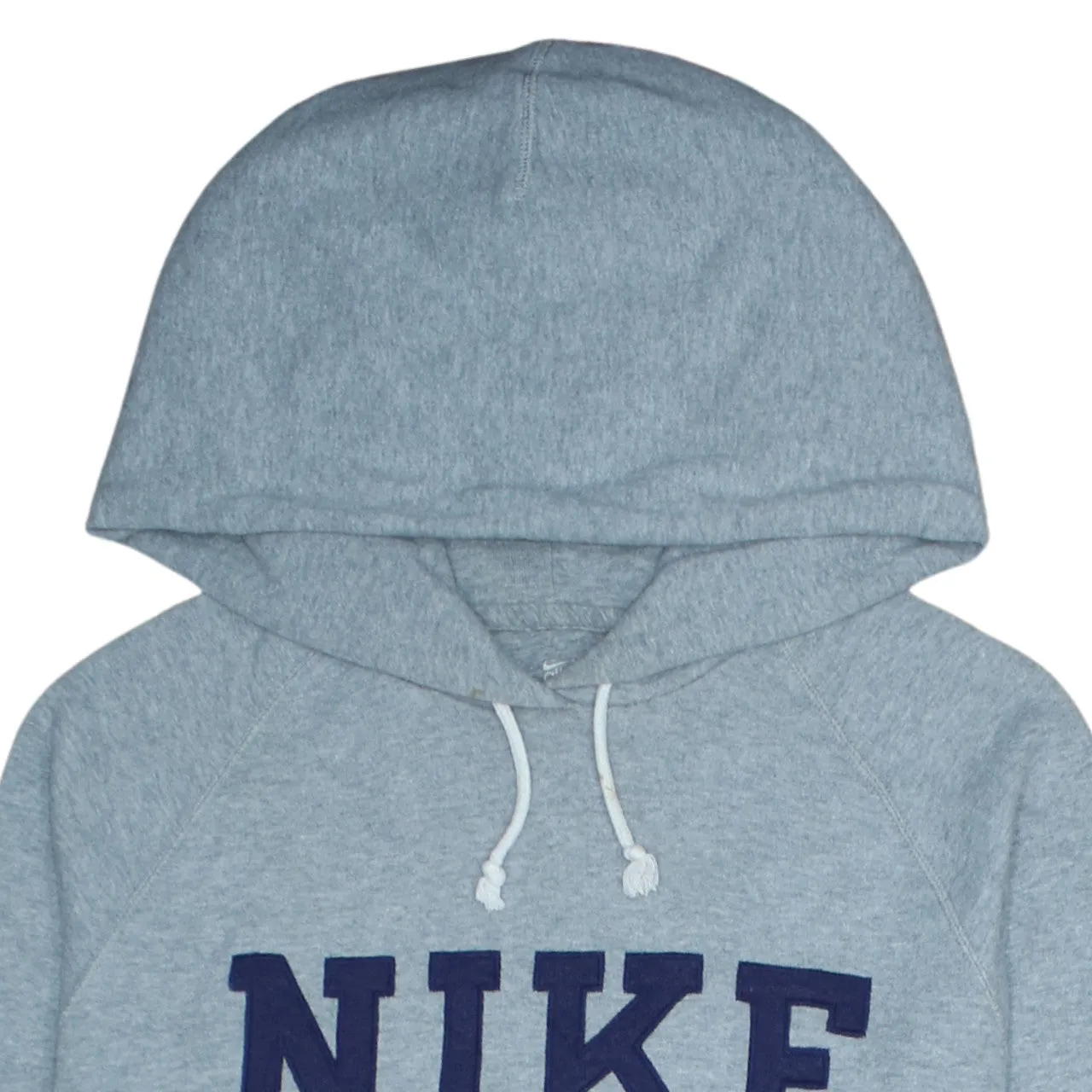 Nike Light Grey Hoodie Men's Medium Athletic Department Printed Logo Pullover Sweatshirt sold by Vintage Club product image thumbnail 3