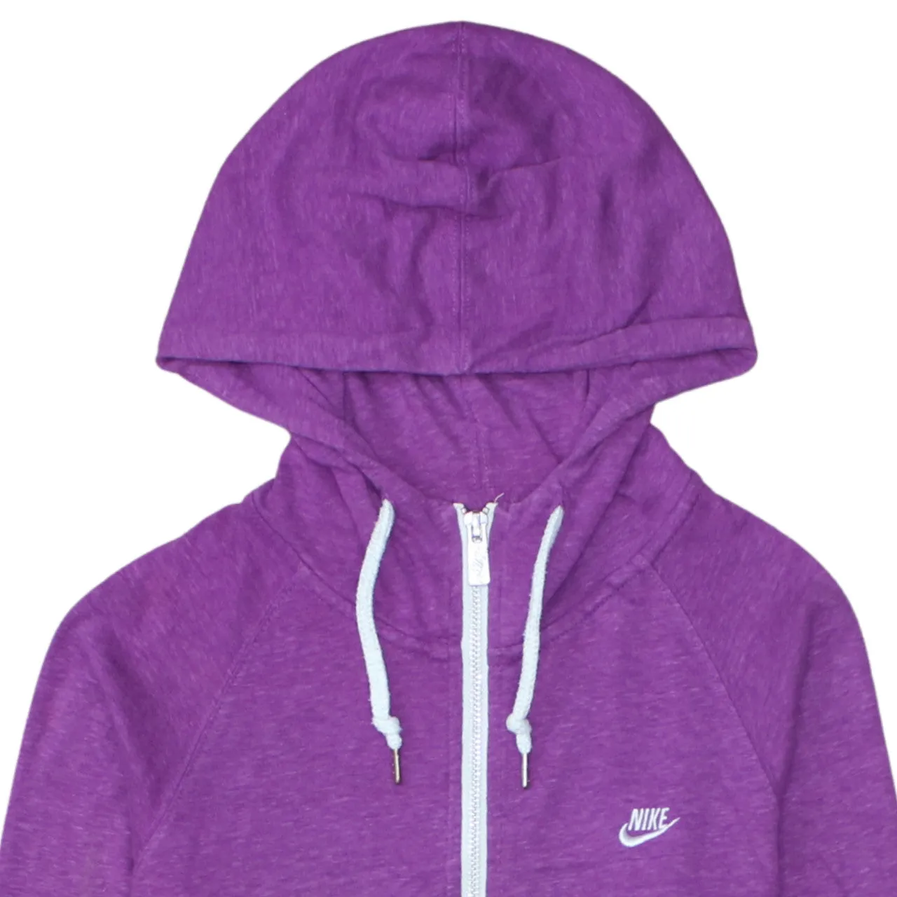 Nike Purple Full Zip Hoodie Women’s Small Embroidered Swoosh Drawstring Pockets Sweatshirt sold by Vintage Club product image thumbnail 3