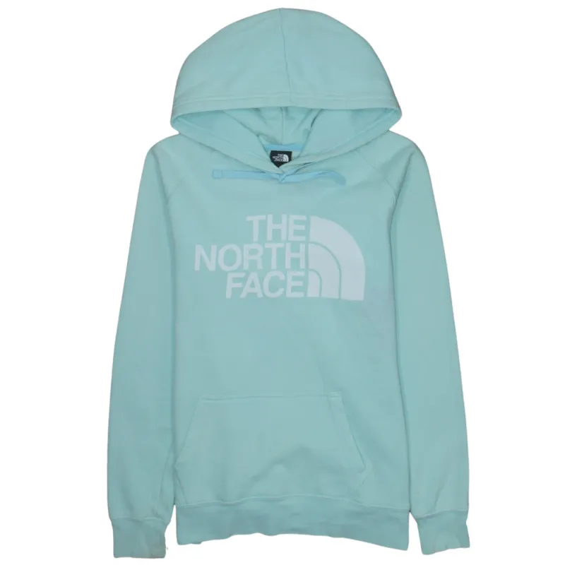 The North Face Light Blue Hoodie Men's Small Printed Logo Front Pocket Pullover Sweatshirt sold by Vintage Club