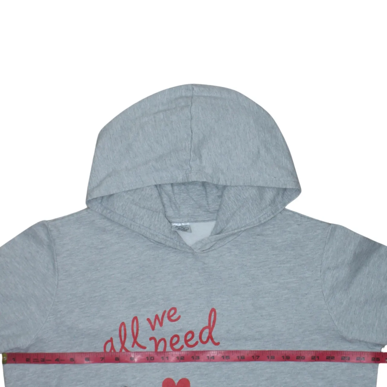 Disney Light Grey Hoodie Women’s XXLarge Printed Mickey Minnie Graphic Longline Sweatshirt sold by Vintage Club product image thumbnail 5