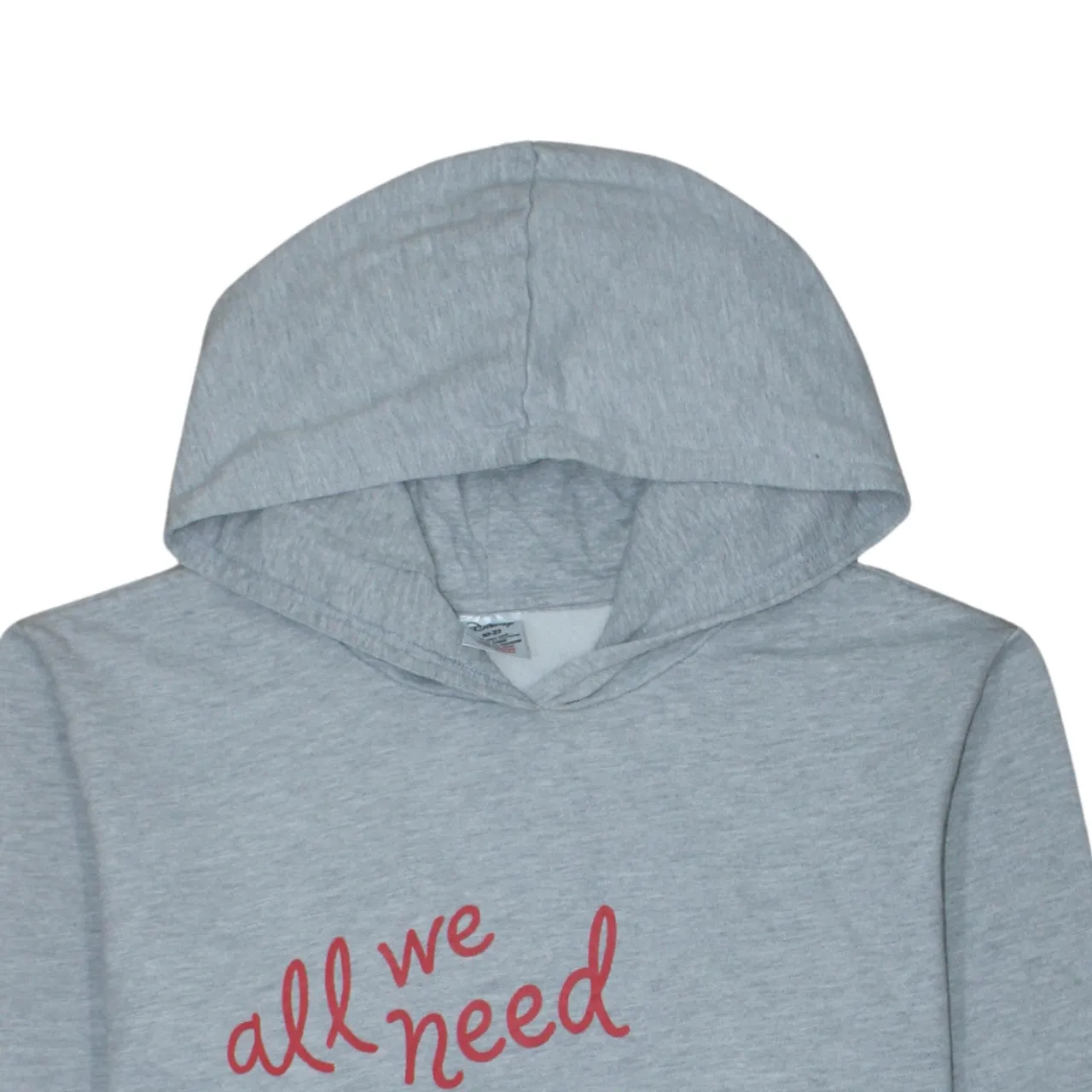 Disney Light Grey Hoodie Women’s XXLarge Printed Mickey Minnie Graphic Longline Sweatshirt sold by Vintage Club product image thumbnail 3