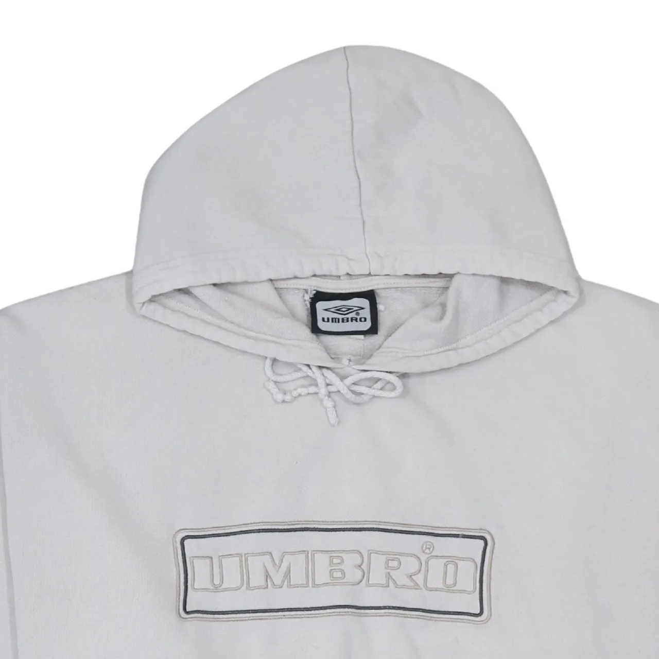 Umbro White Hoodie Women's XXLarge Embroidered Chest Logo Drawstring Hood Pullover Sweatshirt sold by Vintage Club product image thumbnail 3