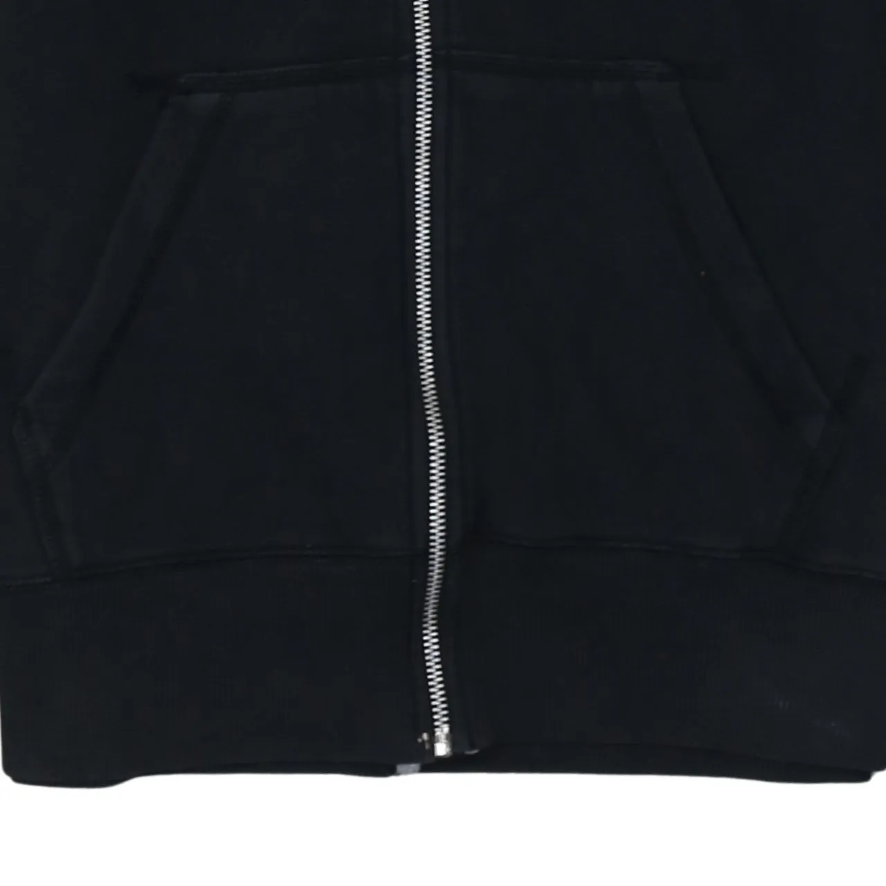 Nike Black Full Zip Hoodie Women’s Large Embroidered Swoosh Split Pocket Sweatshirt sold by Vintage Club product image thumbnail 4