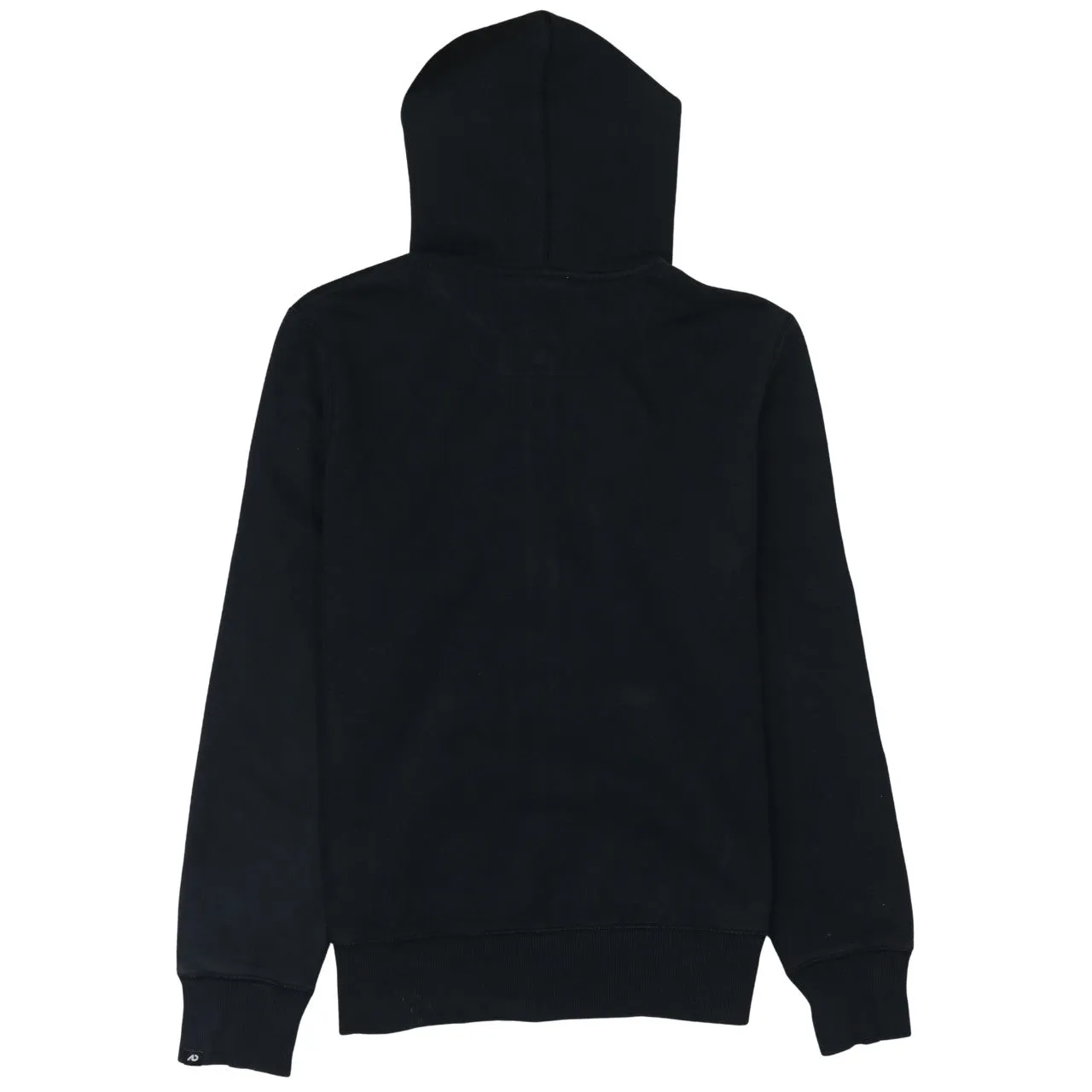 Nike Black Full Zip Hoodie Women’s Large Embroidered Swoosh Split Pocket Sweatshirt sold by Vintage Club product image thumbnail 2