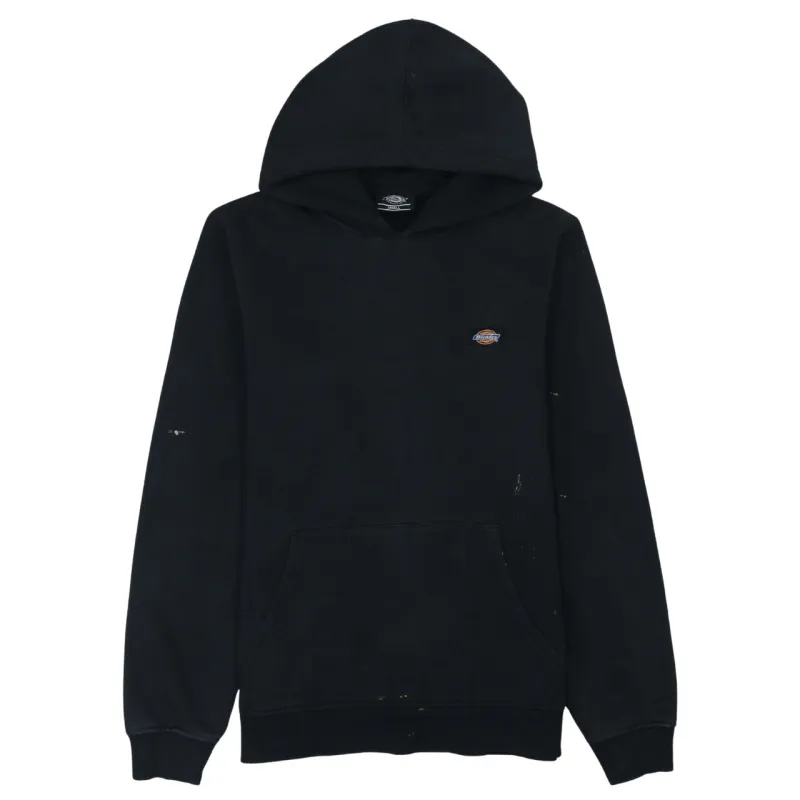 Dickies Black Hoodie Men's Small Embroidered Chest Logo Front Pocket Pullover Sweatshirt sold by Vintage Club