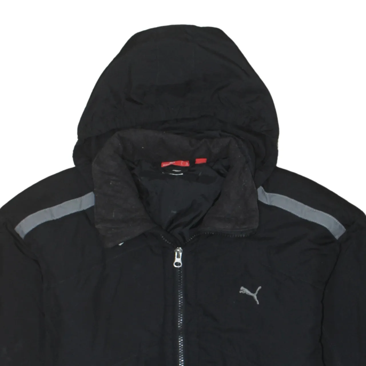 Puma Black Hooded Jacket Women’s XXLarge Full Zip Reflective Logo Windbreaker Outerwear sold by Vintage Club product image thumbnail 3