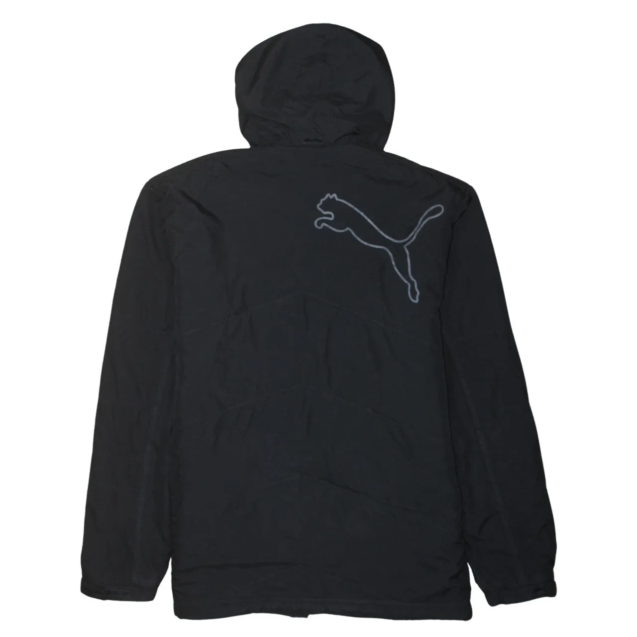 Puma Black Hooded Jacket Women’s XXLarge Full Zip Reflective Logo Windbreaker Outerwear sold by Vintage Club product image thumbnail 2