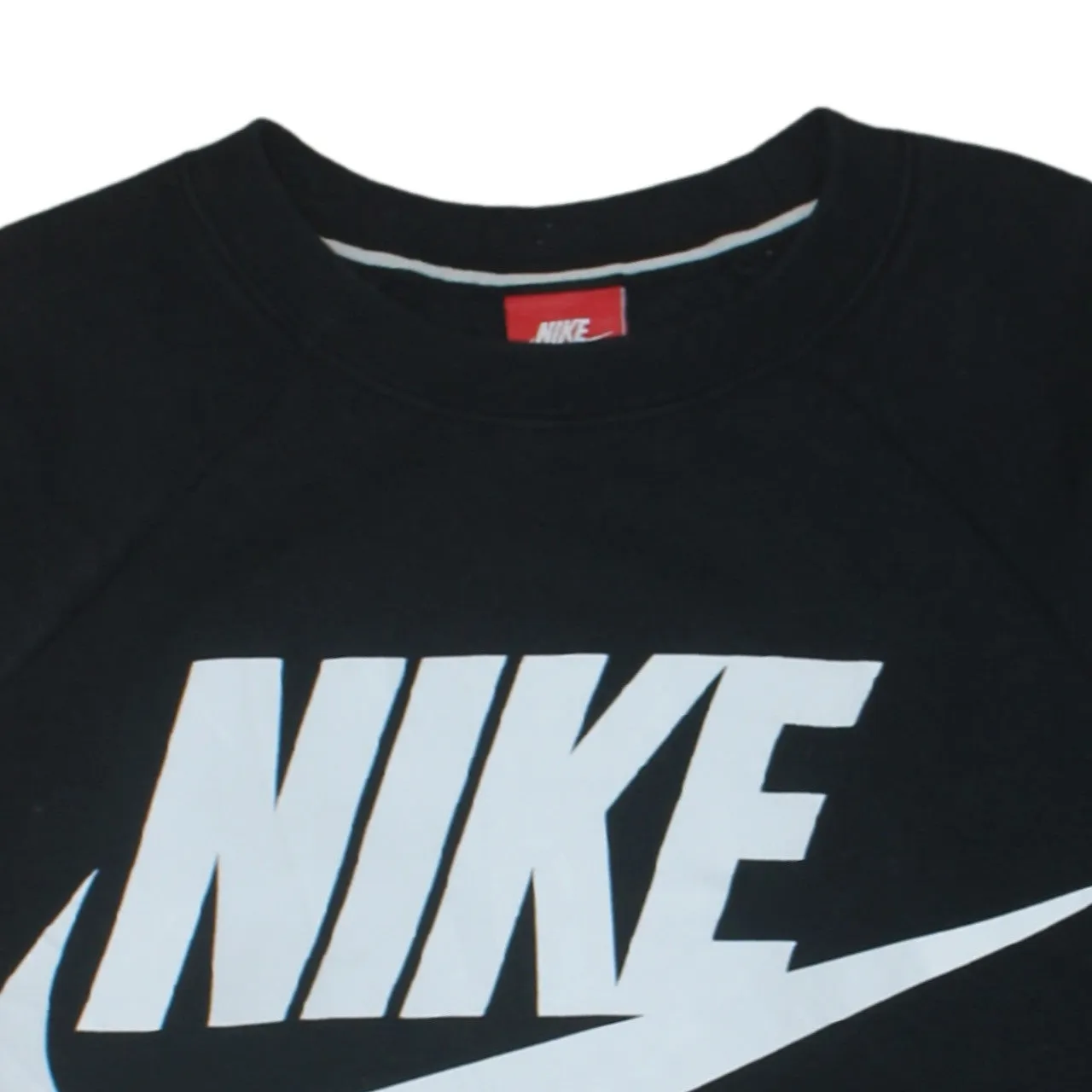 Nike Black Sweatshirt Men's Small Printed Big Logo Crewneck Pullover Fleece Top sold by Vintage Club product image thumbnail 3